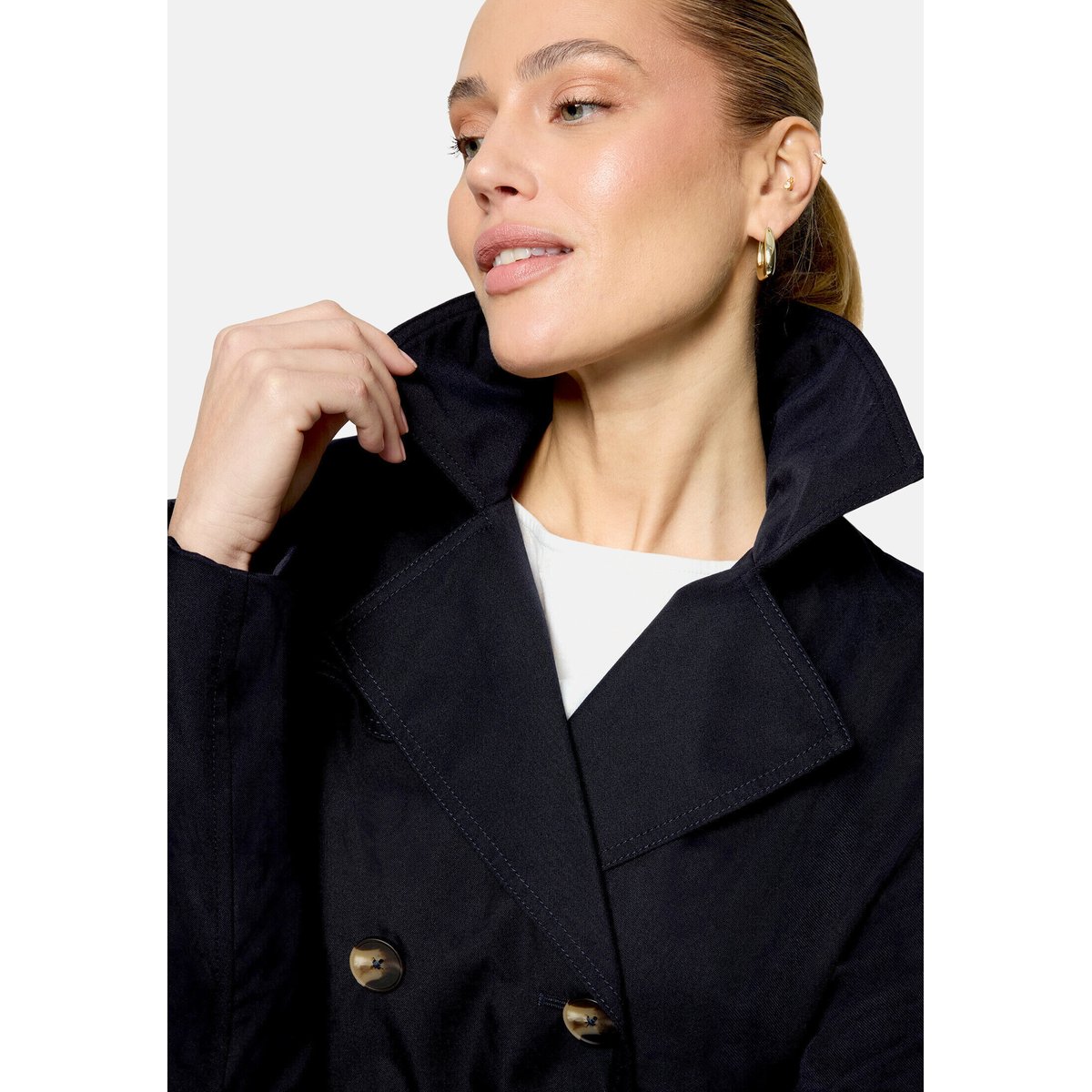 Manteau de mi-saison à ceinture à nouer deep sky, ZERO