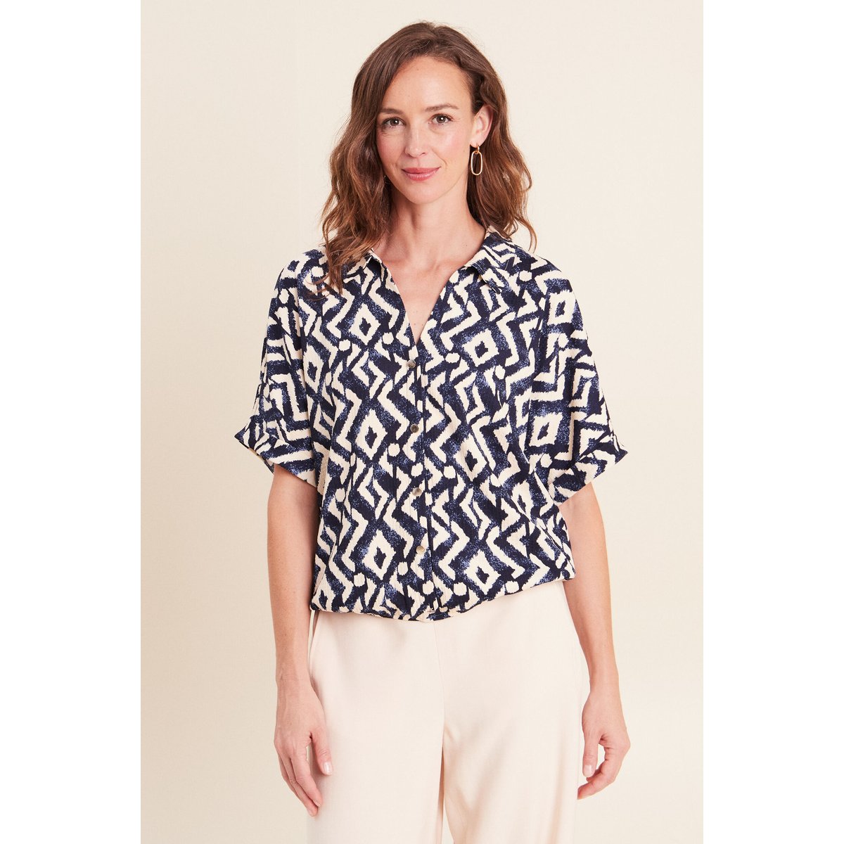 Chemisette manches courtes bleu, BREAL