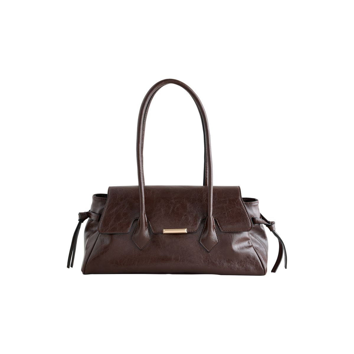 Sac bandoulière allongé marron chocolat, NEXT