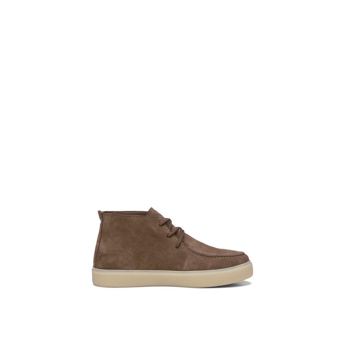 Bottes à cheville modèle Zen en cuir velours huilé marron, MARC O'POLO