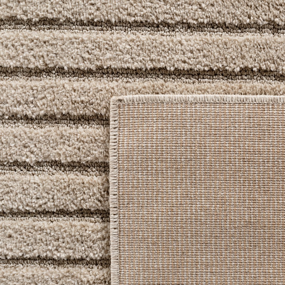 Tapis intérieur à relief motif damier TURIN beige, NAZAR RUGS