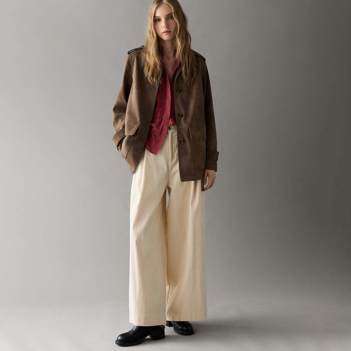 Pantalon En Velours Côtelé Coupe Large blanc, PEPE JEANS