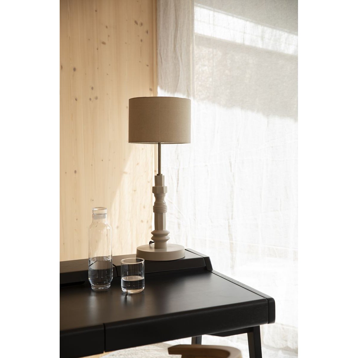 Lampe design en céramique, TOTEM marron, ZUIVER
