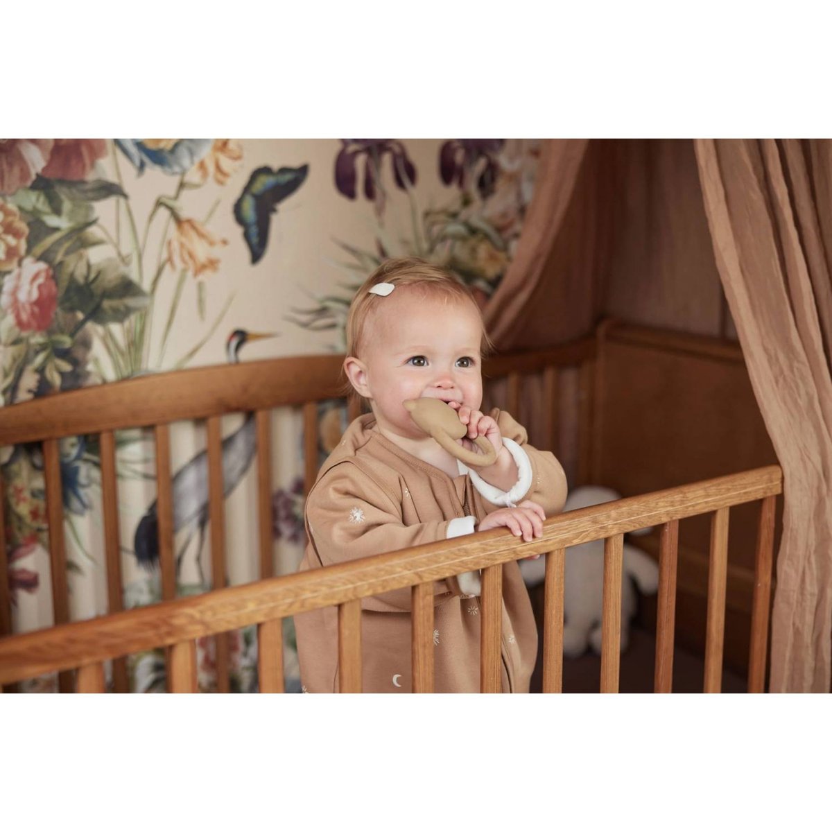 Anneau de dentition en caoutchouc beige, JOLLEIN