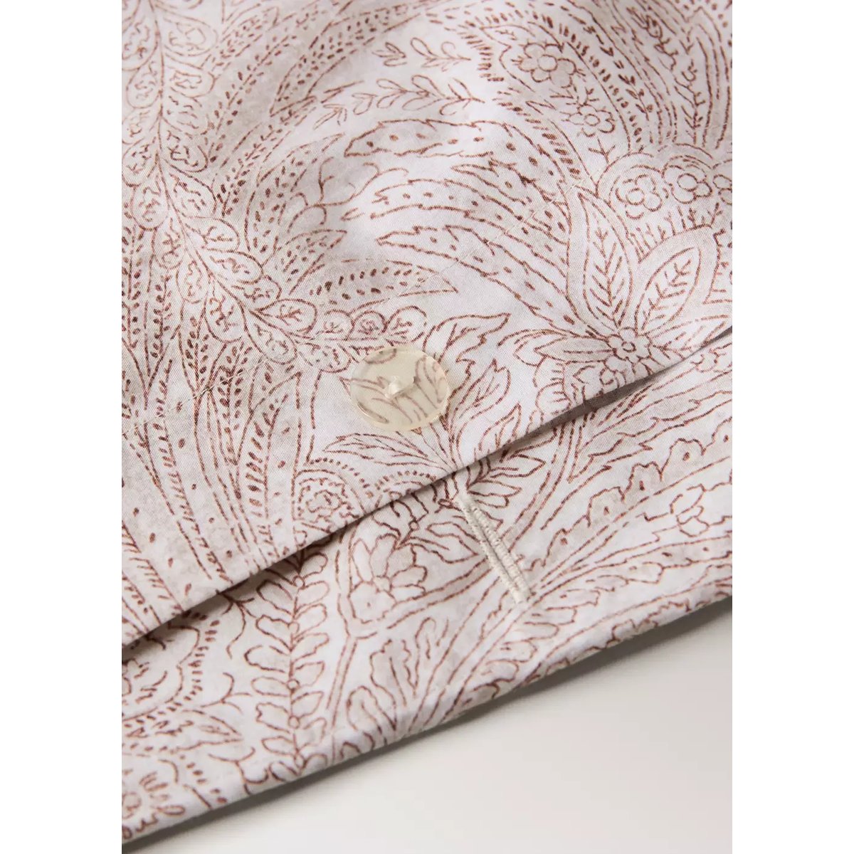 Housse de couette en percale de coton 100 % Lit 150/160 cm cognac, MANGO HOME