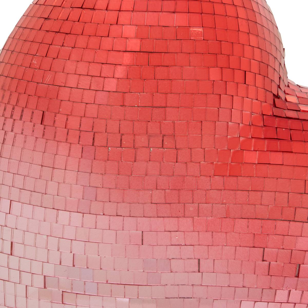 Cœur de Noël disco rouge et rose H. 17 cm rouge, FEERIC LIGHTS & CHRISTMAS