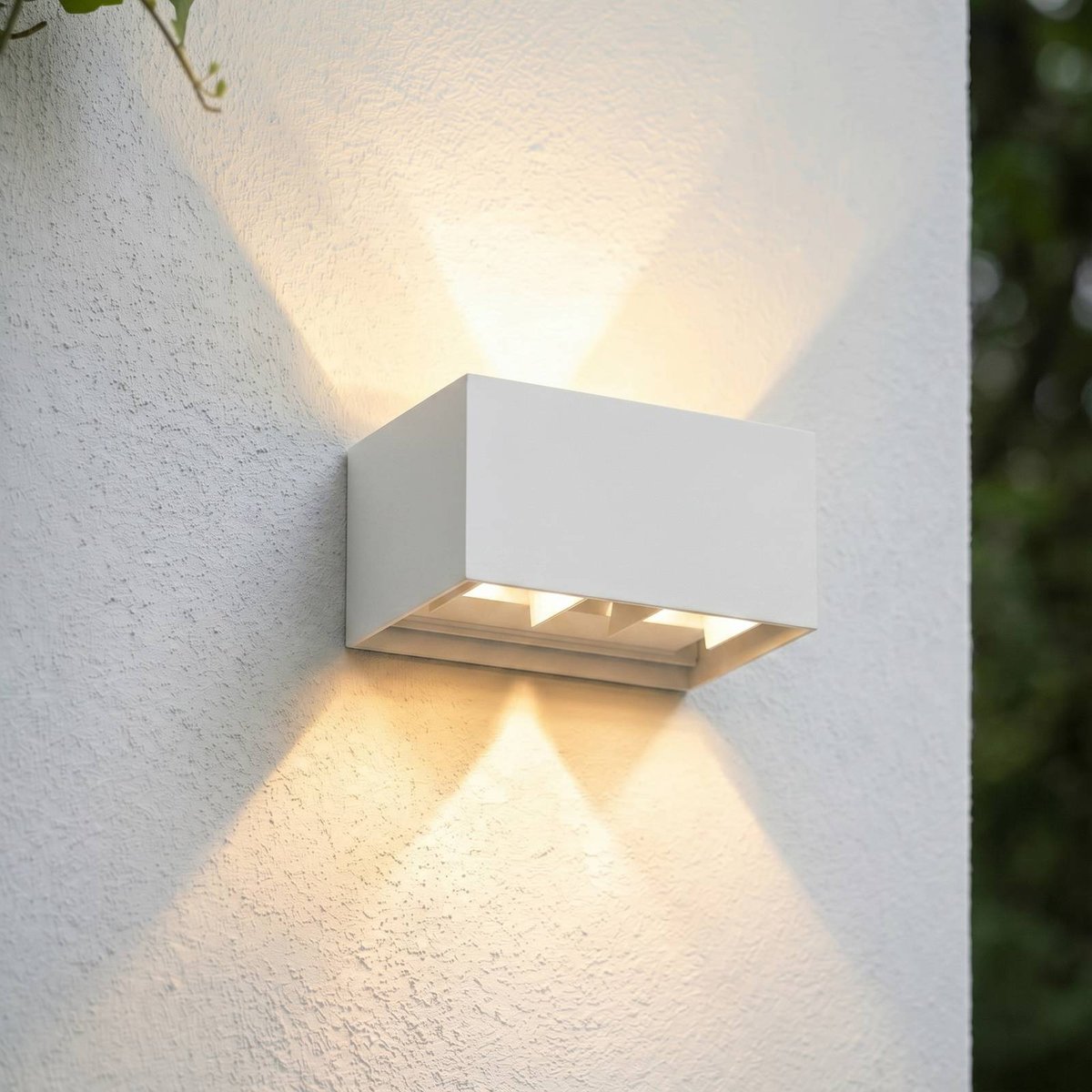 Applique extérieure en aluminium moderneLED blanc, LINDBY