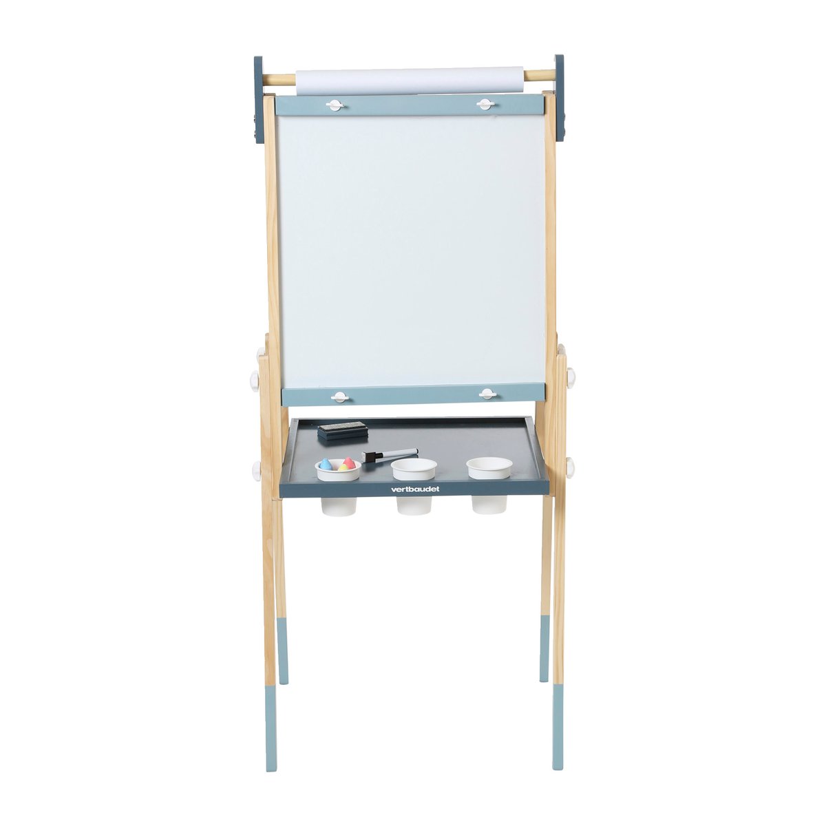 Tableau pliable et réglable en hauteur 3 en 1 marine, VERTBAUDET