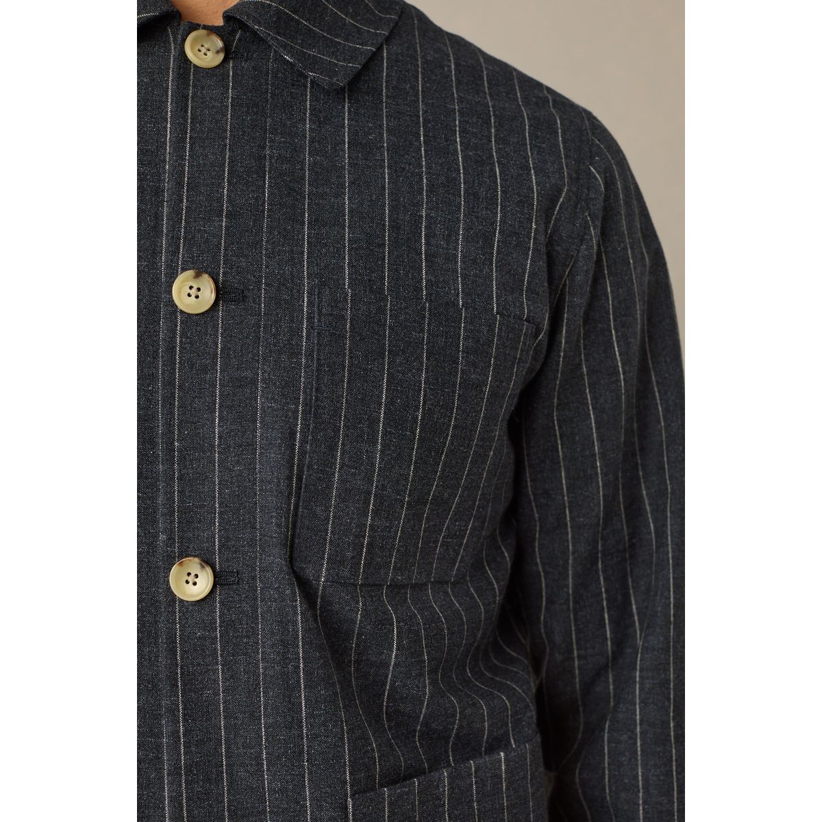 Veste-chemise standard à rayures bleu marine, NEXT