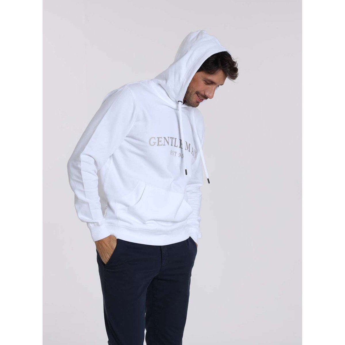 Sweat manches longues coton SALOU blanc, GENTLEMAN FARMER