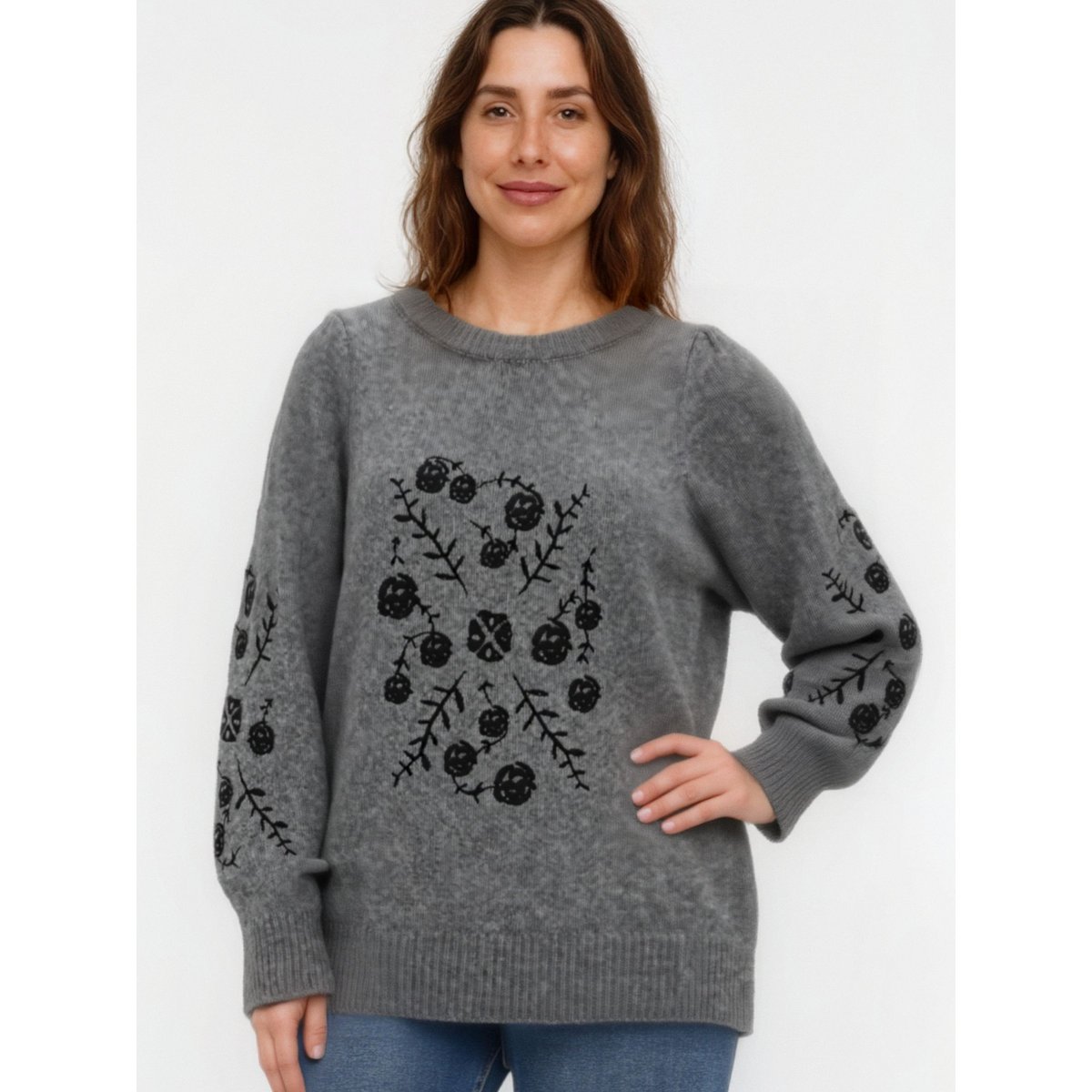 Pull En Maille medium grey melange, VERO MODA