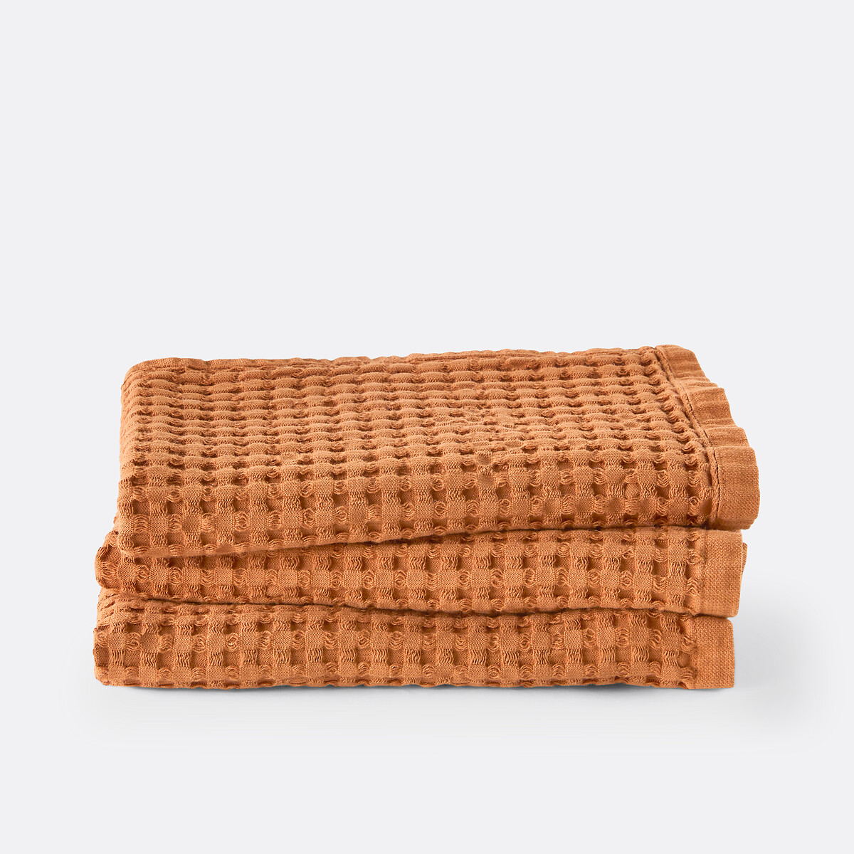 Set of 3 Tifli Towels caramel , LA REDOUTE INTERIEURS