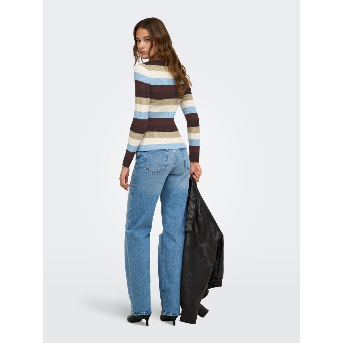 Pull En Maille coffee bean, ONLY