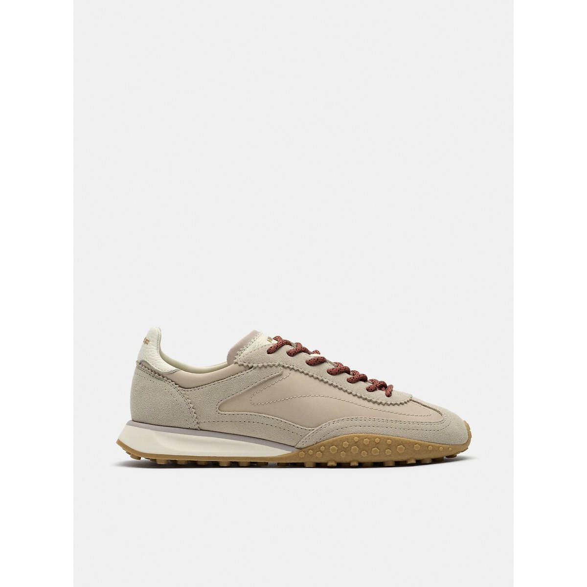 Baskets en cuir et textile Bridge MKII beige, HOFF