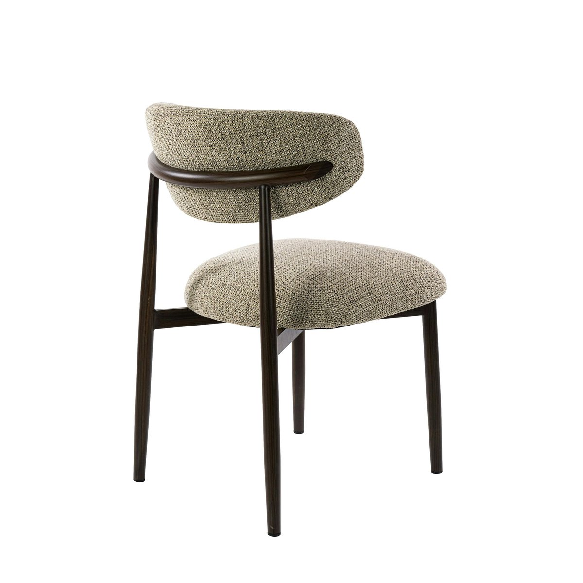 Lot de 2 chaises en tissu pieds effet chêne COLISEE beige chiné, PIER IMPORT