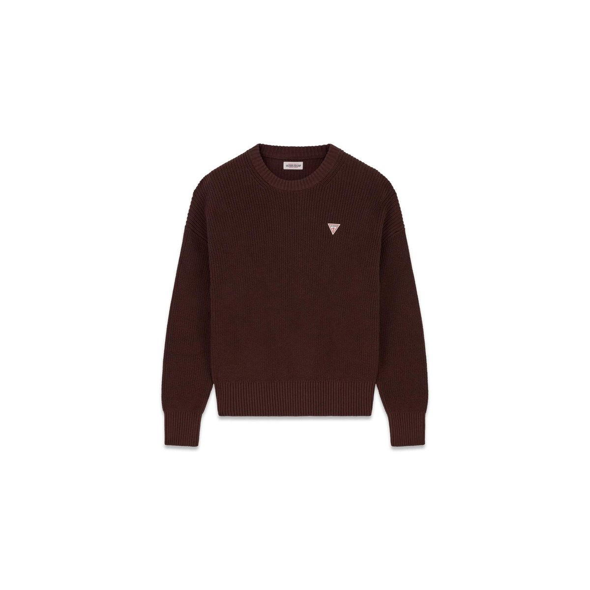 Pull À Logo Triangulaire marron, GUESS JEANS