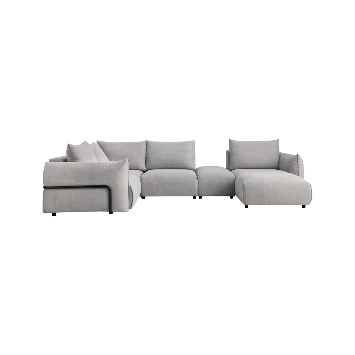 Canapé panoramique tissu - SOLAL gris, CAMIF