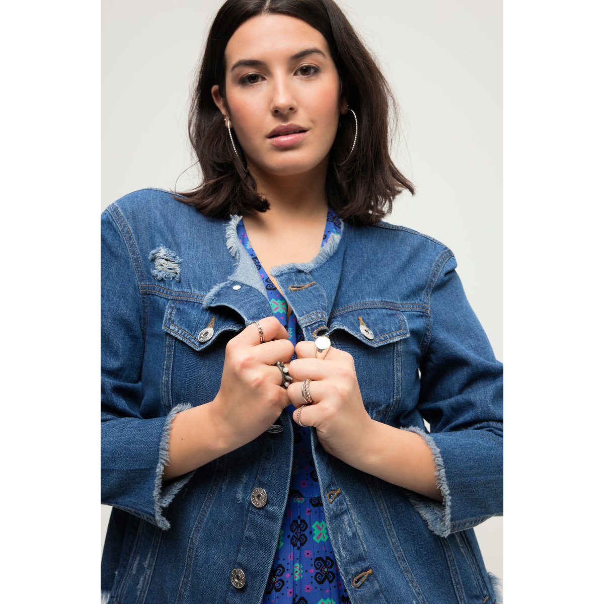 Veste en jean coupe Regular Fit avec détails bleu jean, STUDIO UNTOLD
