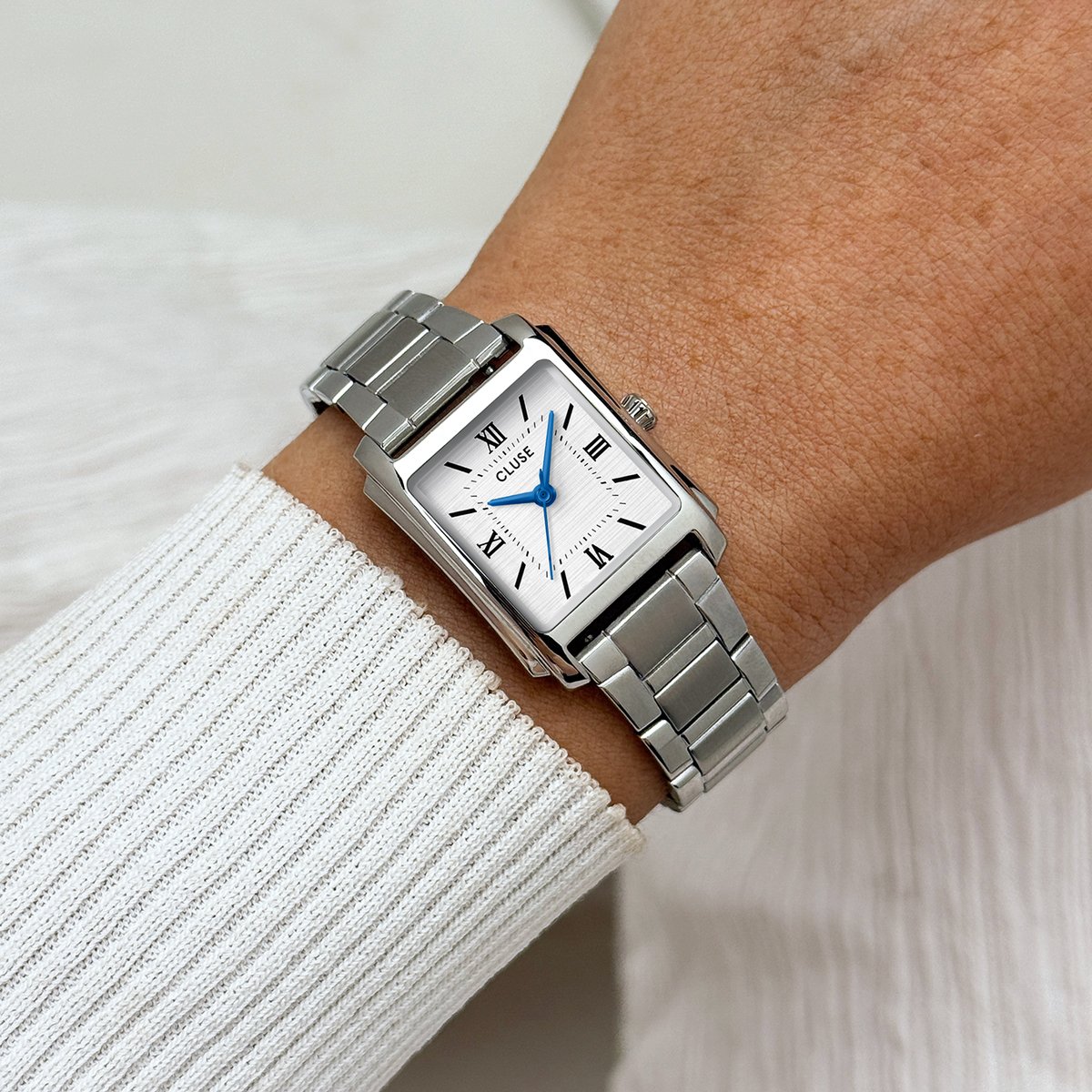 Montre Analogique  ANGLÉE doré blanc argenté, CLUSE