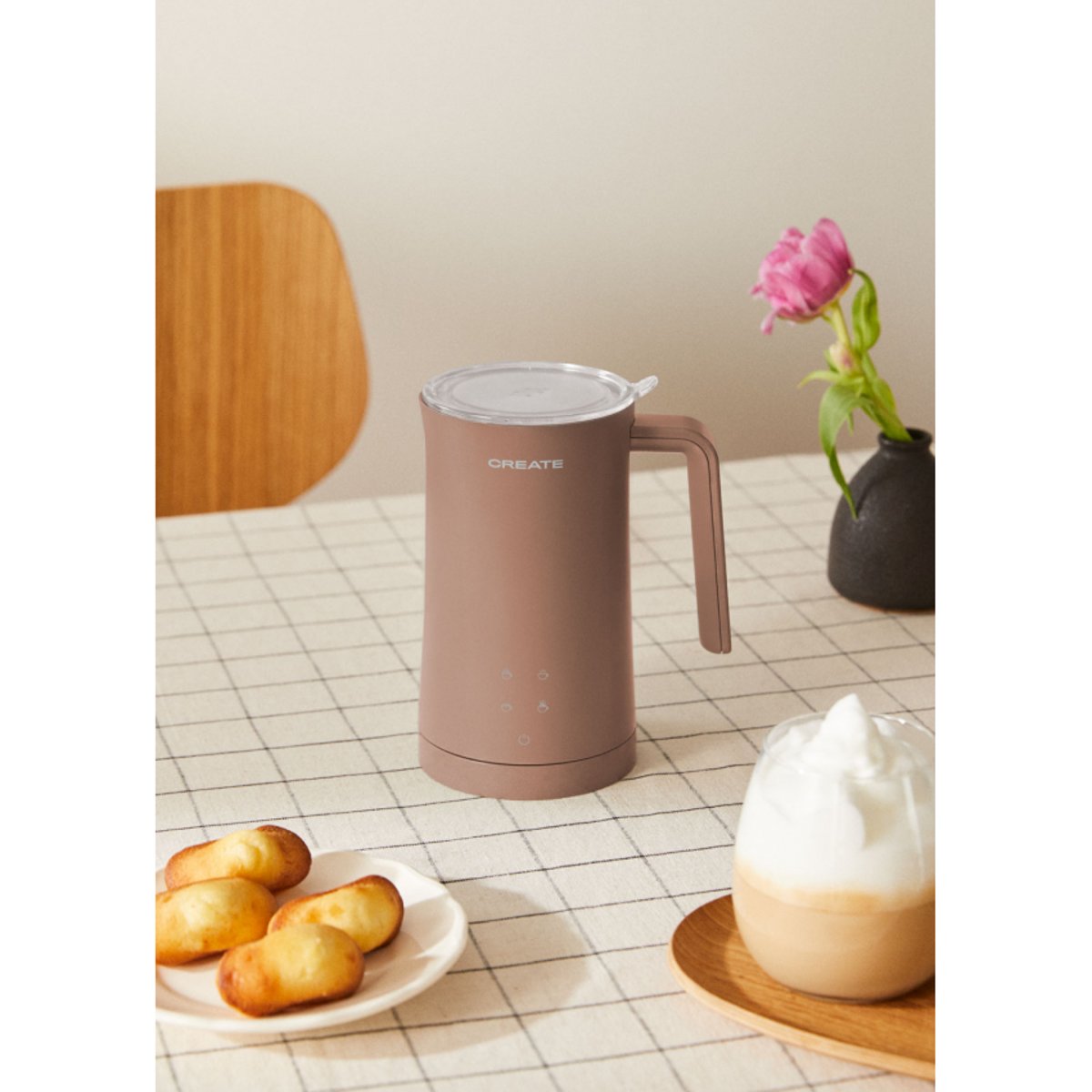 Mousseur à lait MILK FROTHER STUDIO moka, CREATE