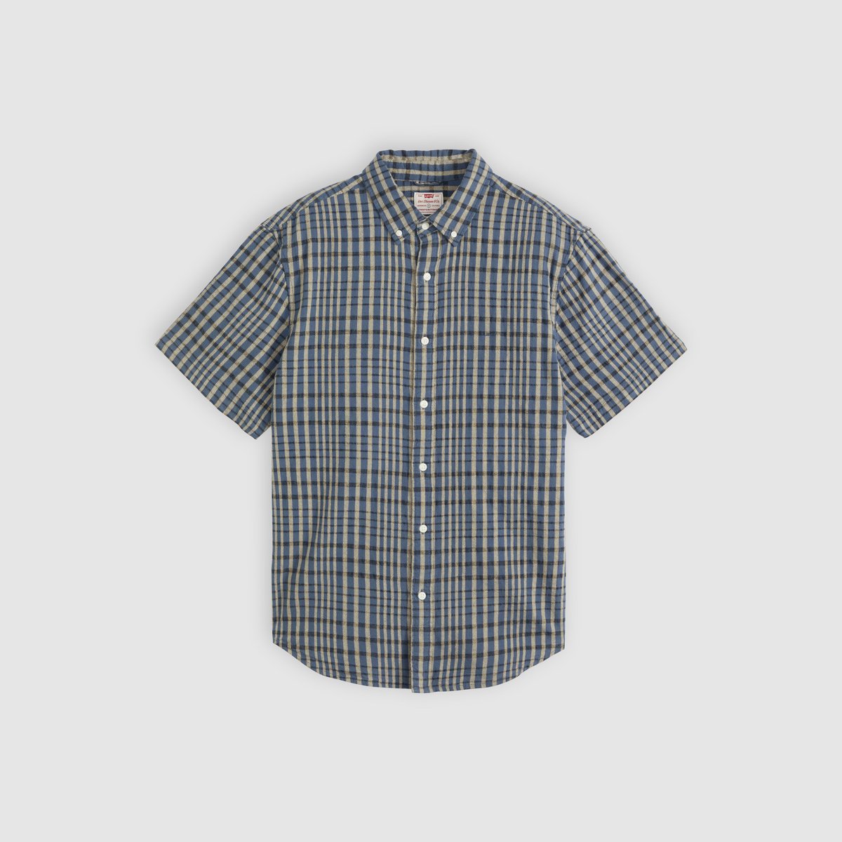 Chemise manche courte Authentic bleu - kesey plaid vintage indigo, LEVI'S