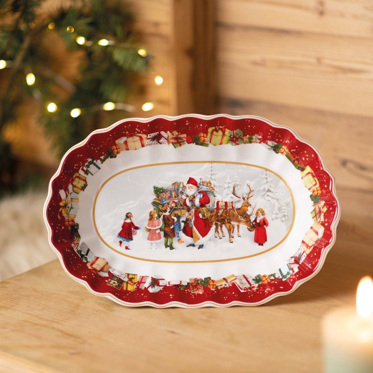 Coupe Ovale Grde, Père Noël Et Enfants TOY'S FANTASY multicolore, VILLEROY & BOCH