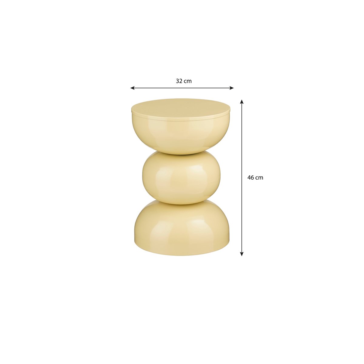 Table d'appoint LUNA beige, MICA DECORATIONS