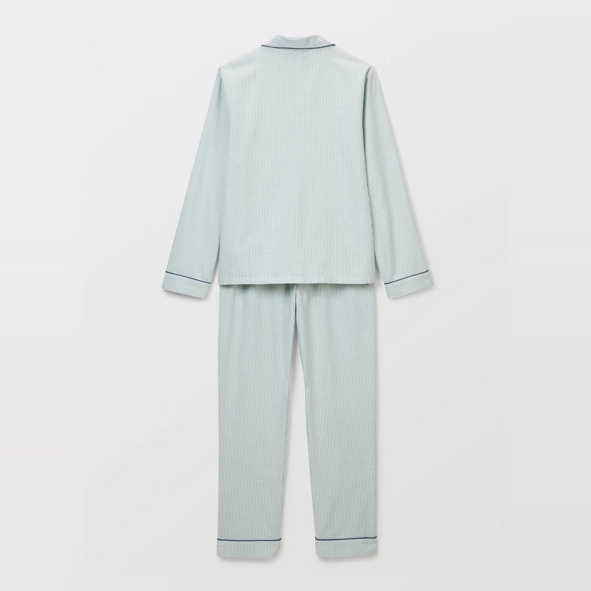 Pyjama en coton rayé abysse, MONOPRIX