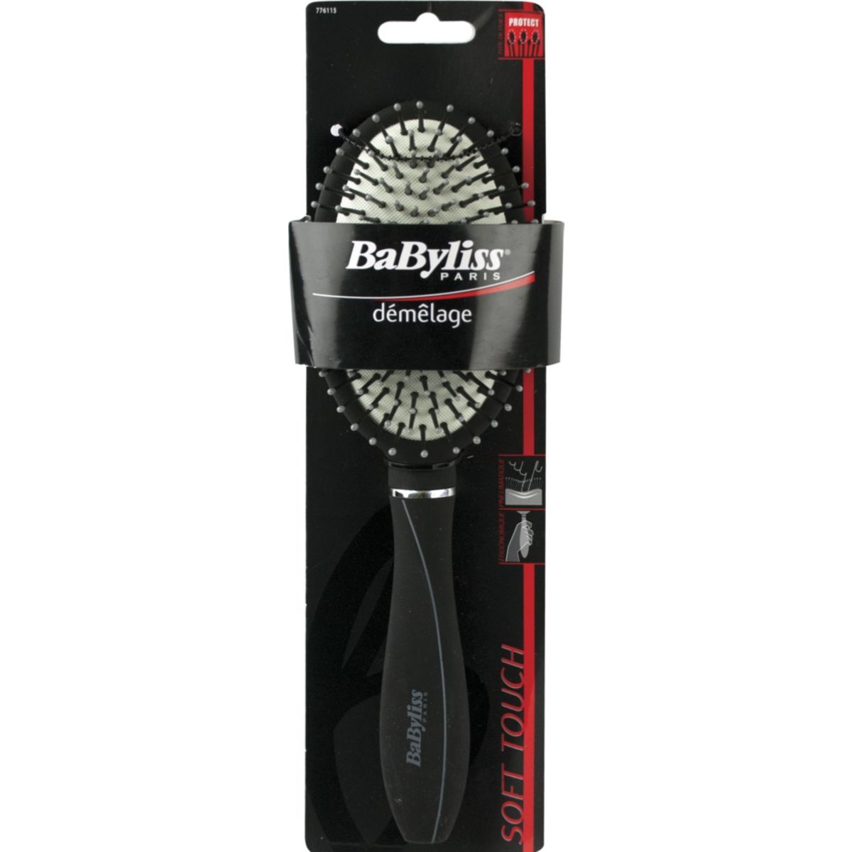 Brosse à cheveux Brosse pneumatique plastique picots couleur unique, BABYLISS
