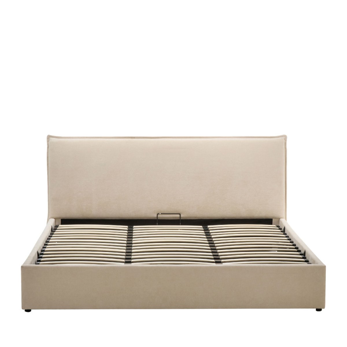 Lit coffre en tissu 180x200cm- CAMA beige, DRAWER