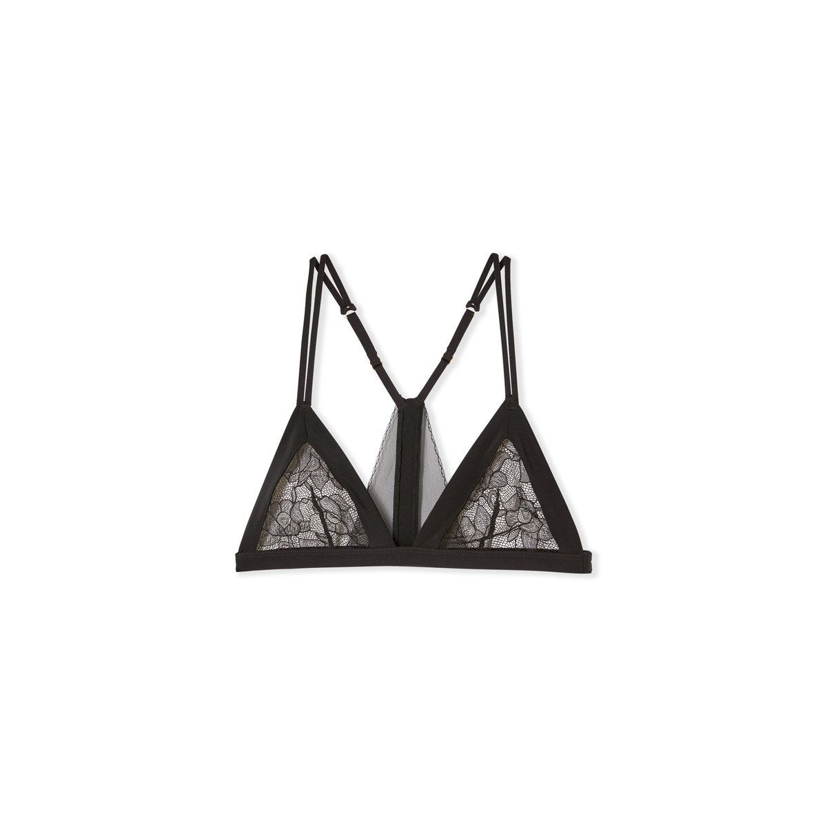 Soutien-gorge triangle sans armatures en dentelle LUXURIANTE noir, ETAM