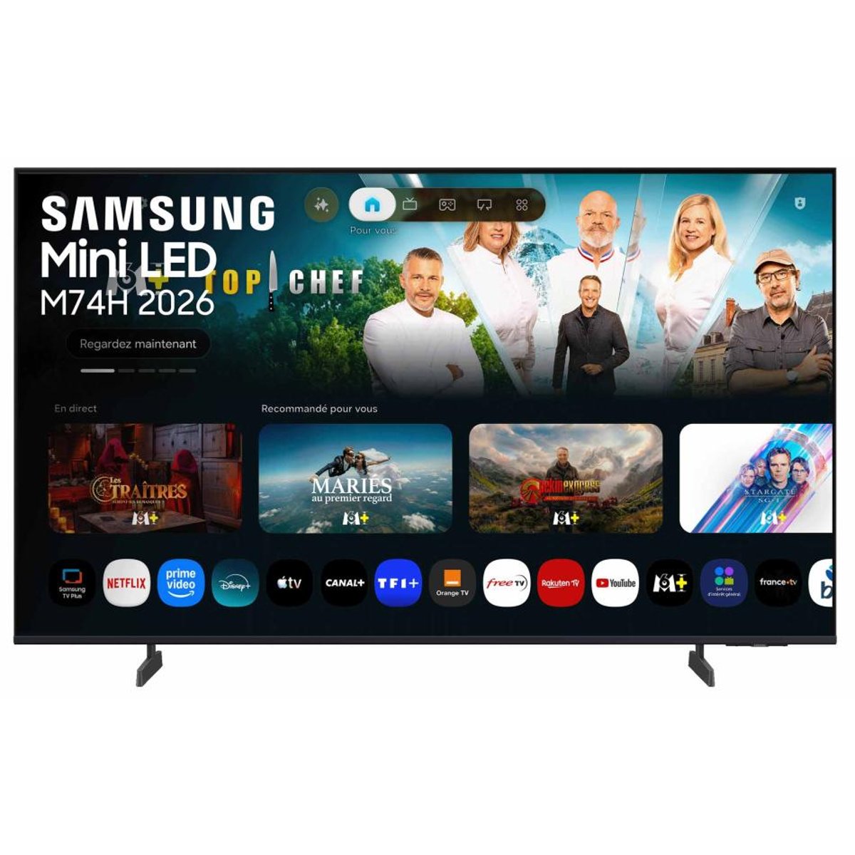 Televiseurs led 55 pouces TU55M74H gris, SAMSUNG