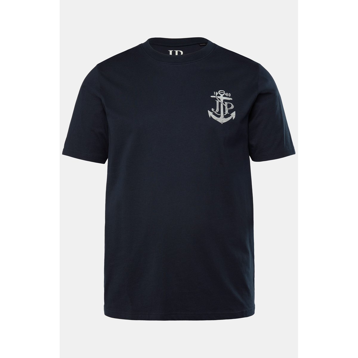 T-shirt, manches courtes. Imprimé poitrine bleu marine, JP1880