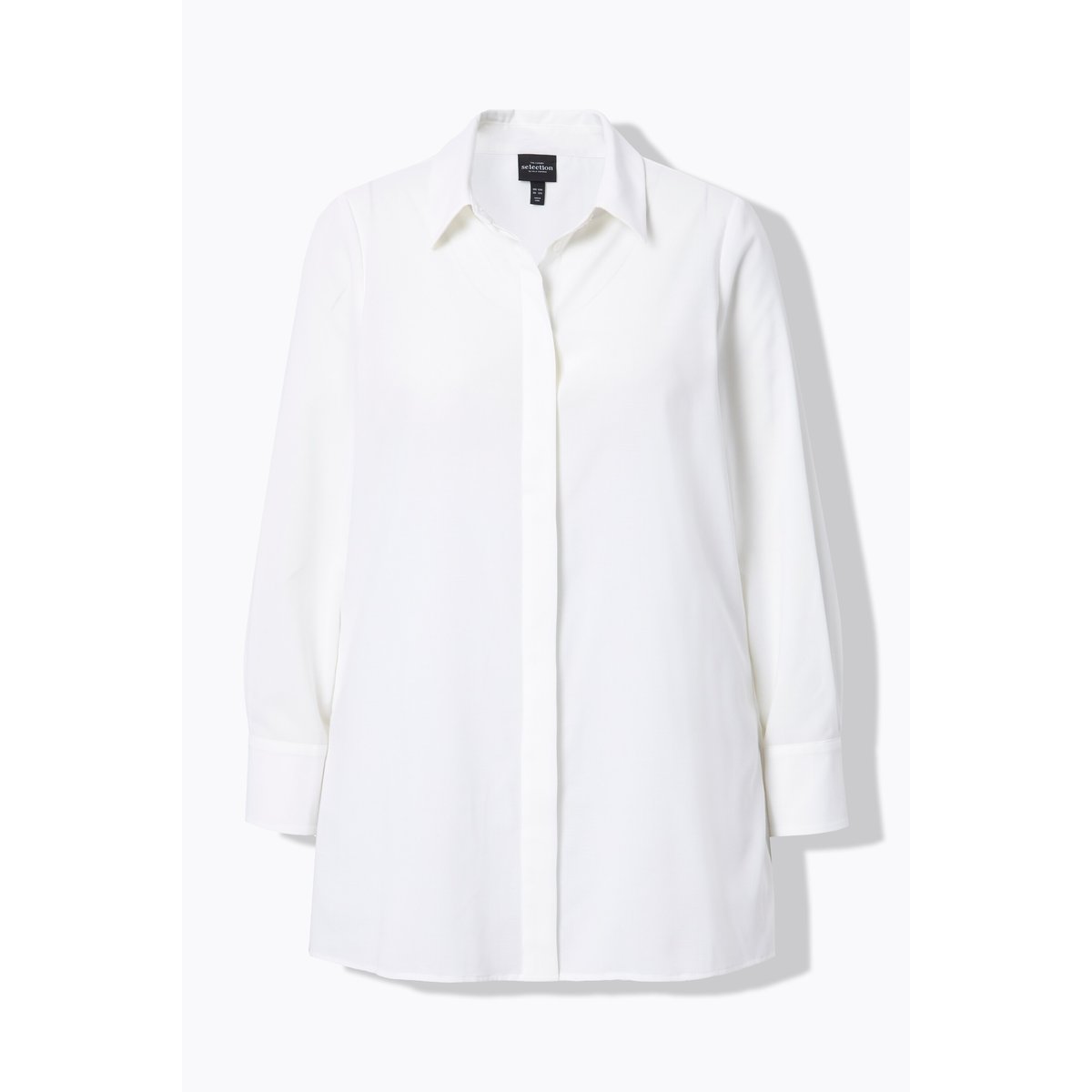 Blouse à dos plissé, ligne A blanc neige, ULLA POPKEN