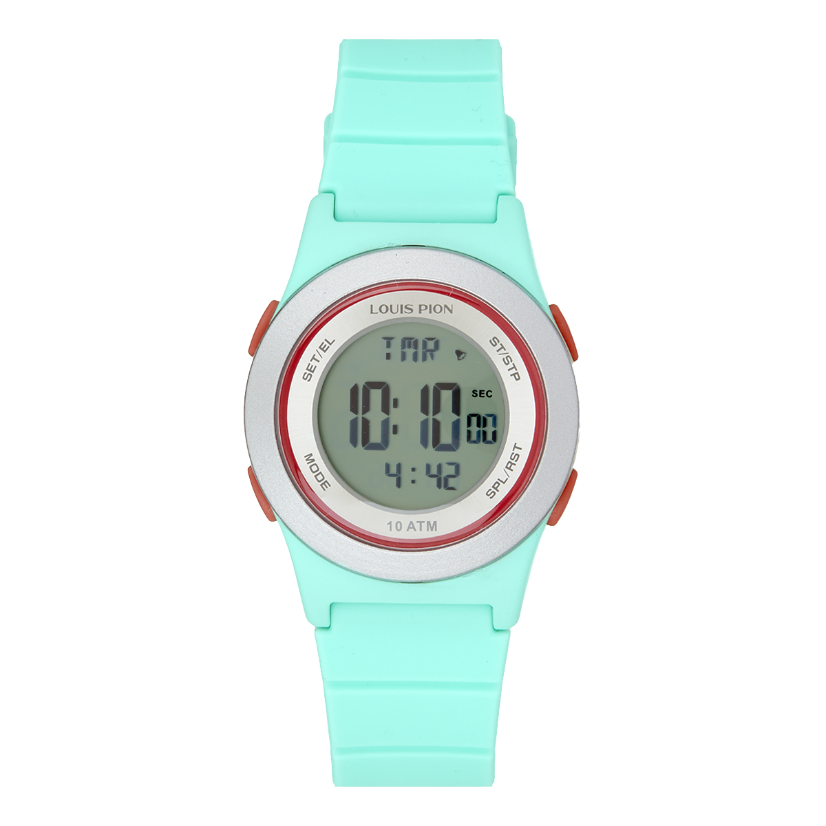 Montre Digital  ALEX vert menthe argenté vert menthe, LOUIS PION