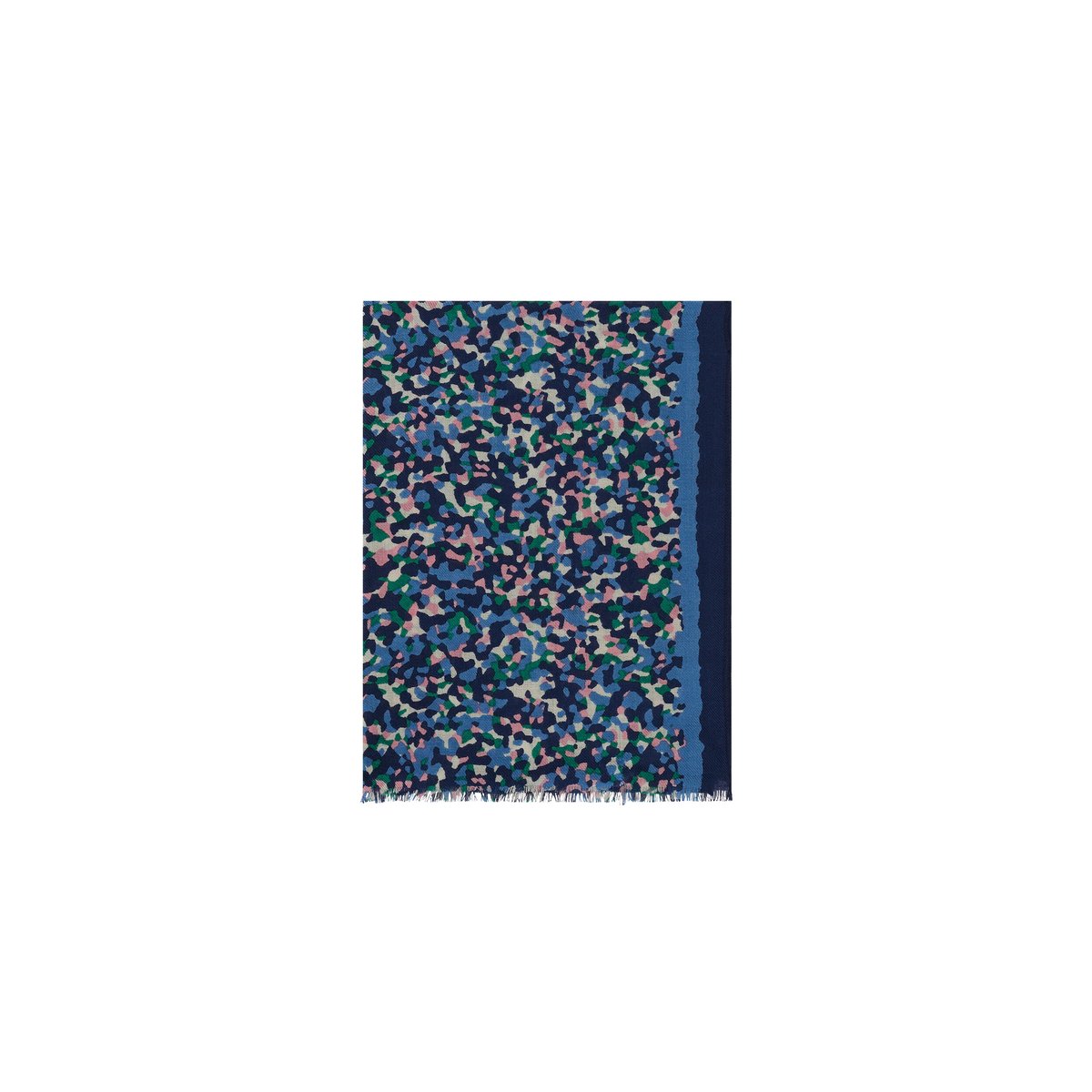 Foulard en laine LIOZACA bleu marine, CAROLL