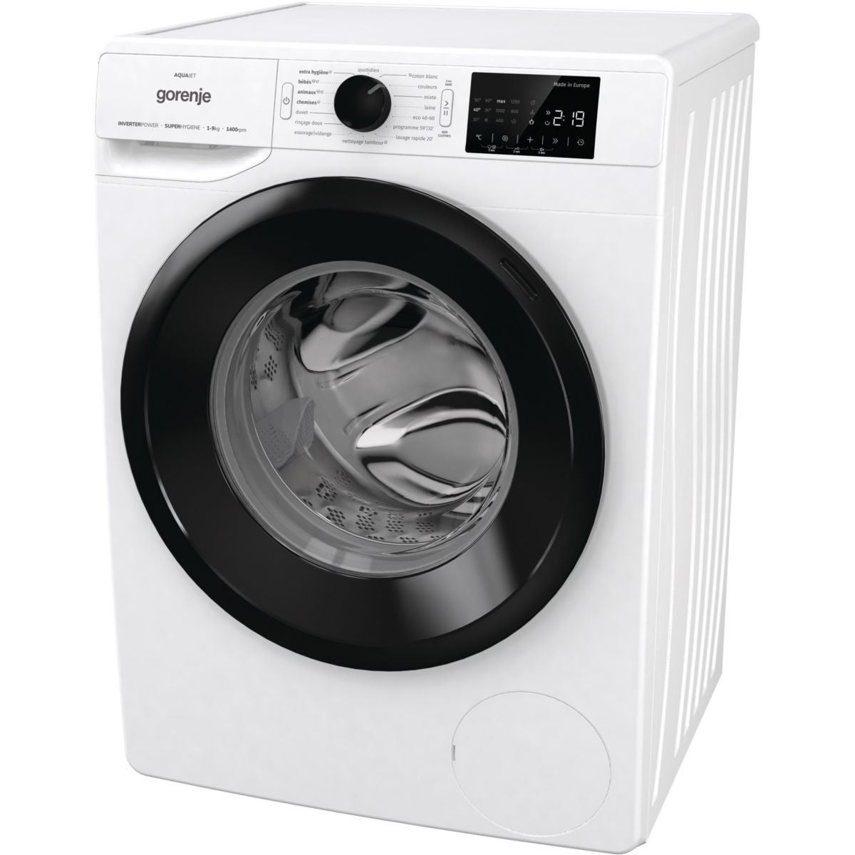 Lave linge hublot WPNEI94A1DS couleur unique, GORENJE