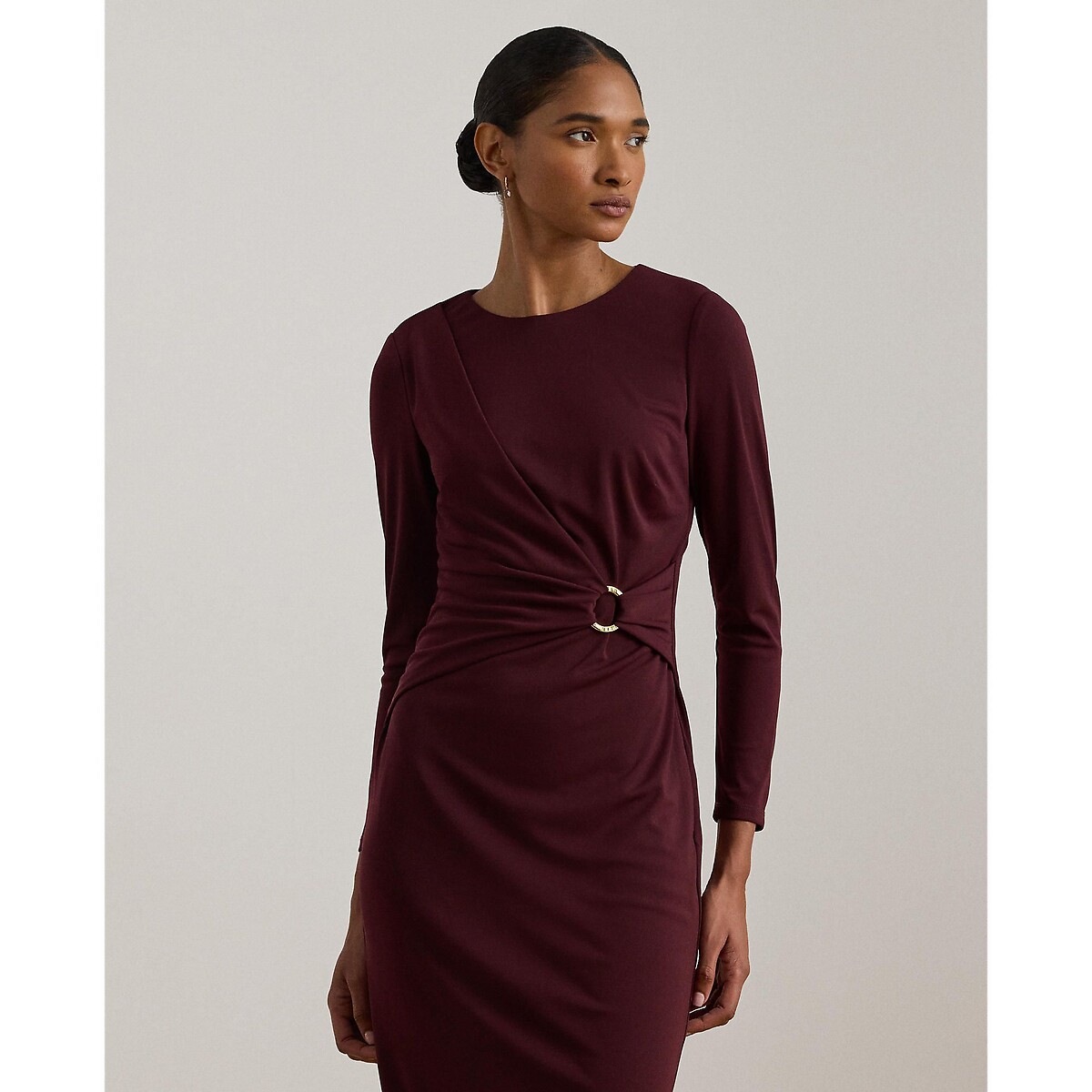 Robe courte à manches 3/4, FABIANA bordeaux, LAUREN RALPH LAUREN