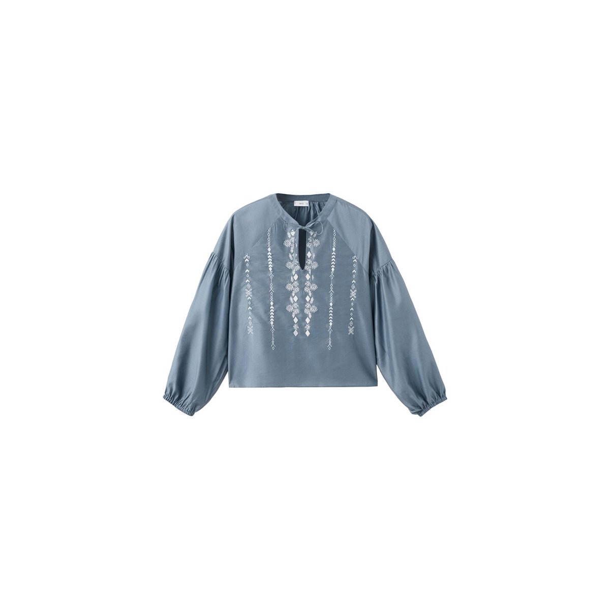 Blouse brodée nœud bleu ciel, MANGO TEEN
