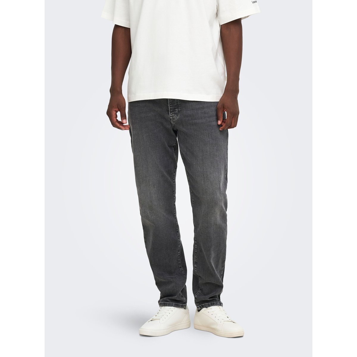 Jean À Coupe Ample noire - washed black 1, ONLY & SONS