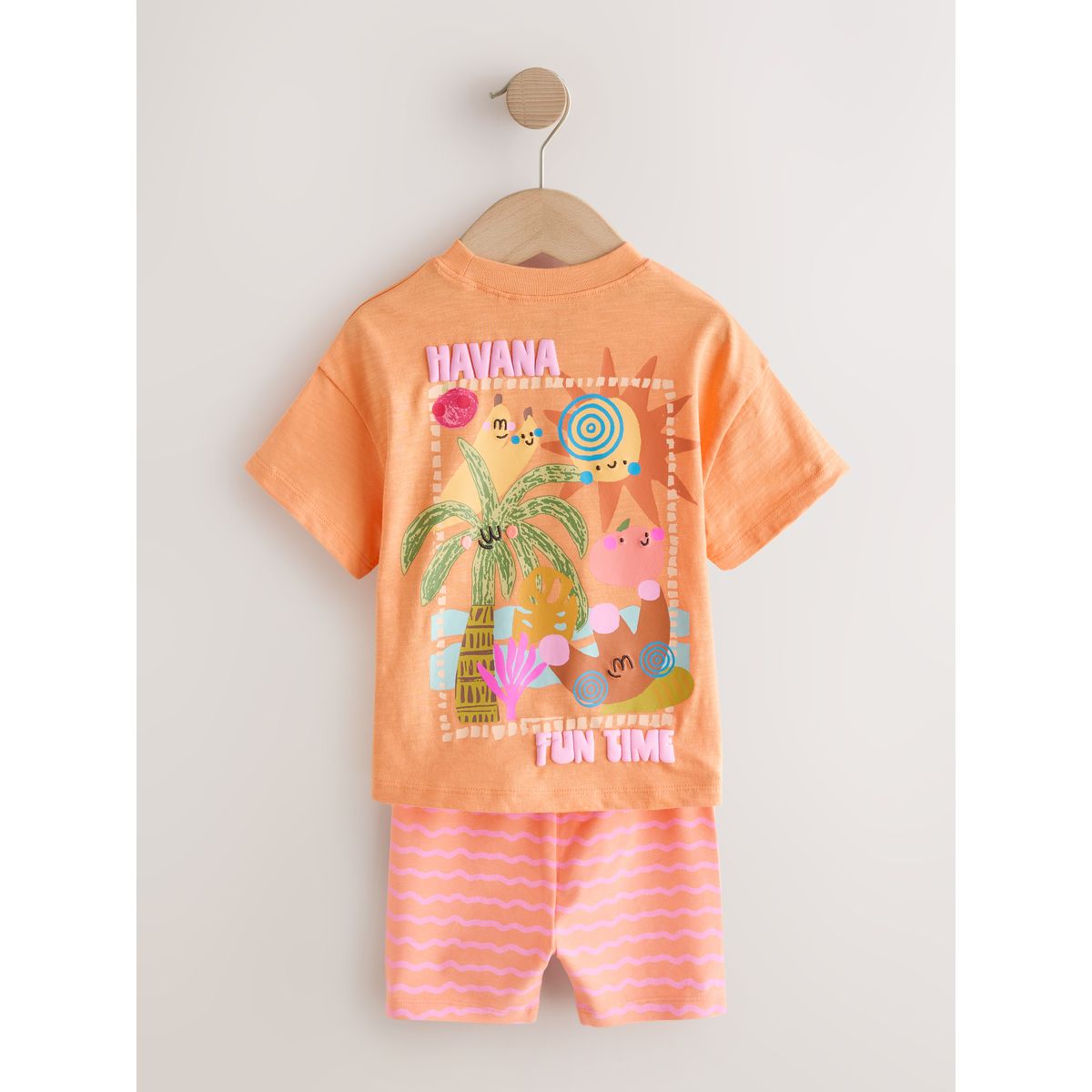 Short cycliste et haut, lot de 2 rose/orange, NEXT