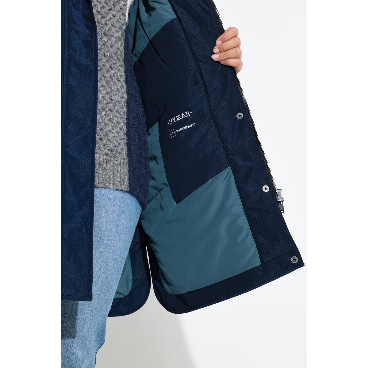 Parka technique HYPRAR à capuche marine, ULLA POPKEN