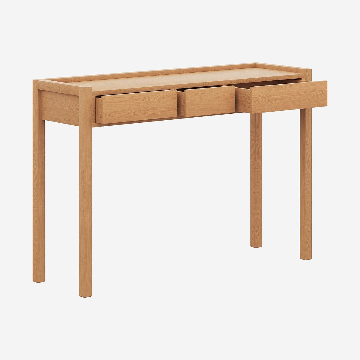Table console chêne HANITA naturel clair, HABITAT