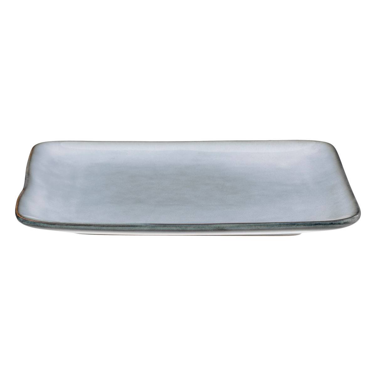 Lot de 6 assiettes plates en céramique SEA VIEW bleu, SECRET DE GOURMET