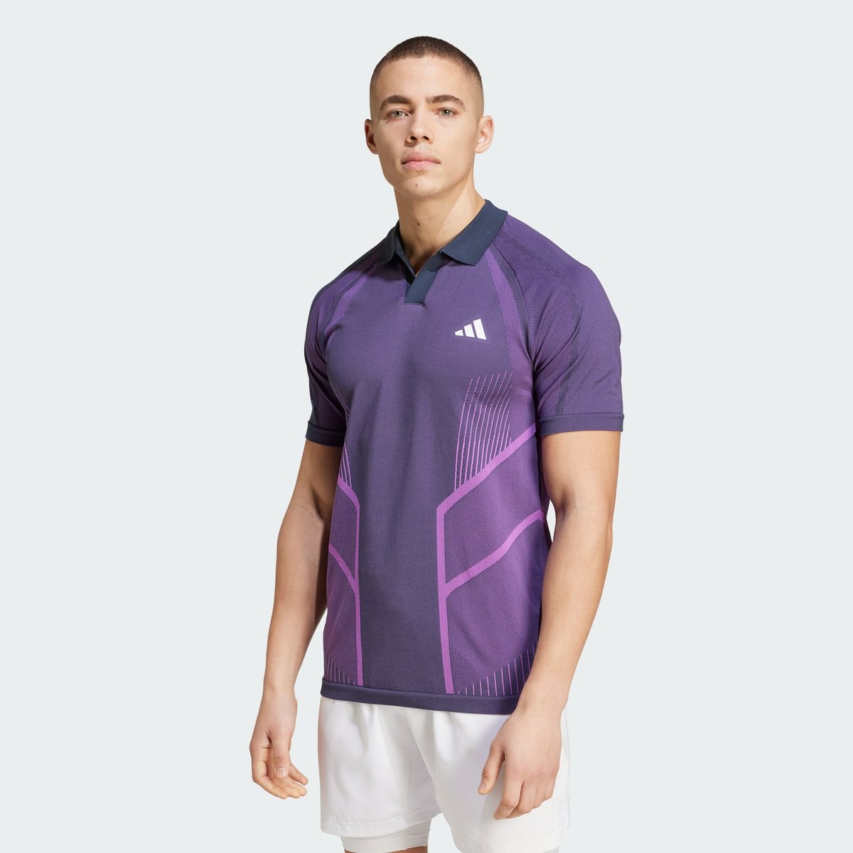 Polo de tennis sans coutures Pro AEROREADY FreeLift aurora ink / preloved purple, adidas Performance