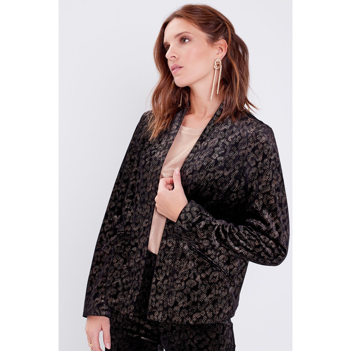 Veste droite velours noir, BREAL