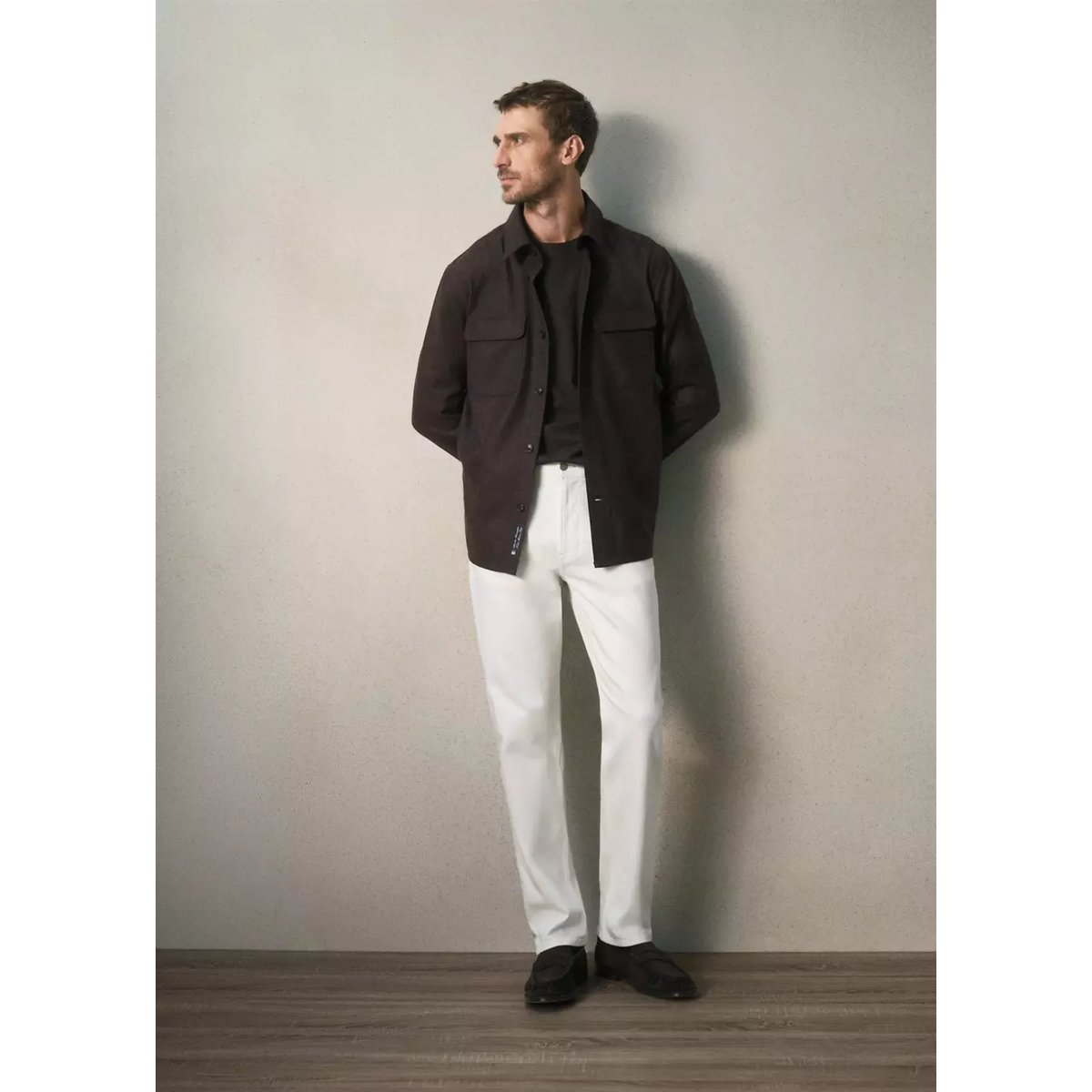 Surchemise laine poches chocolat, MANGO MAN