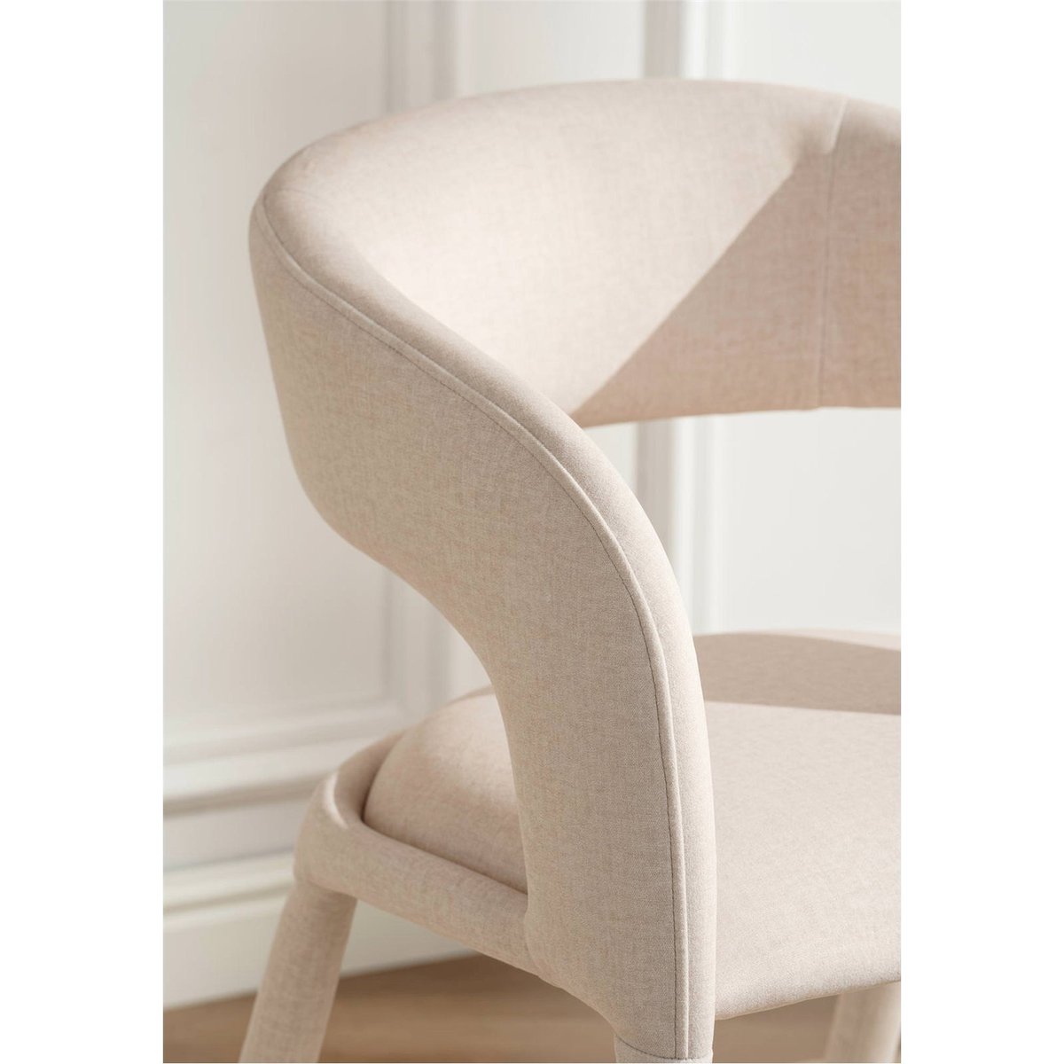 Chaise de salle à manger en velours SONSIFY crème velours, RECOLLECTION