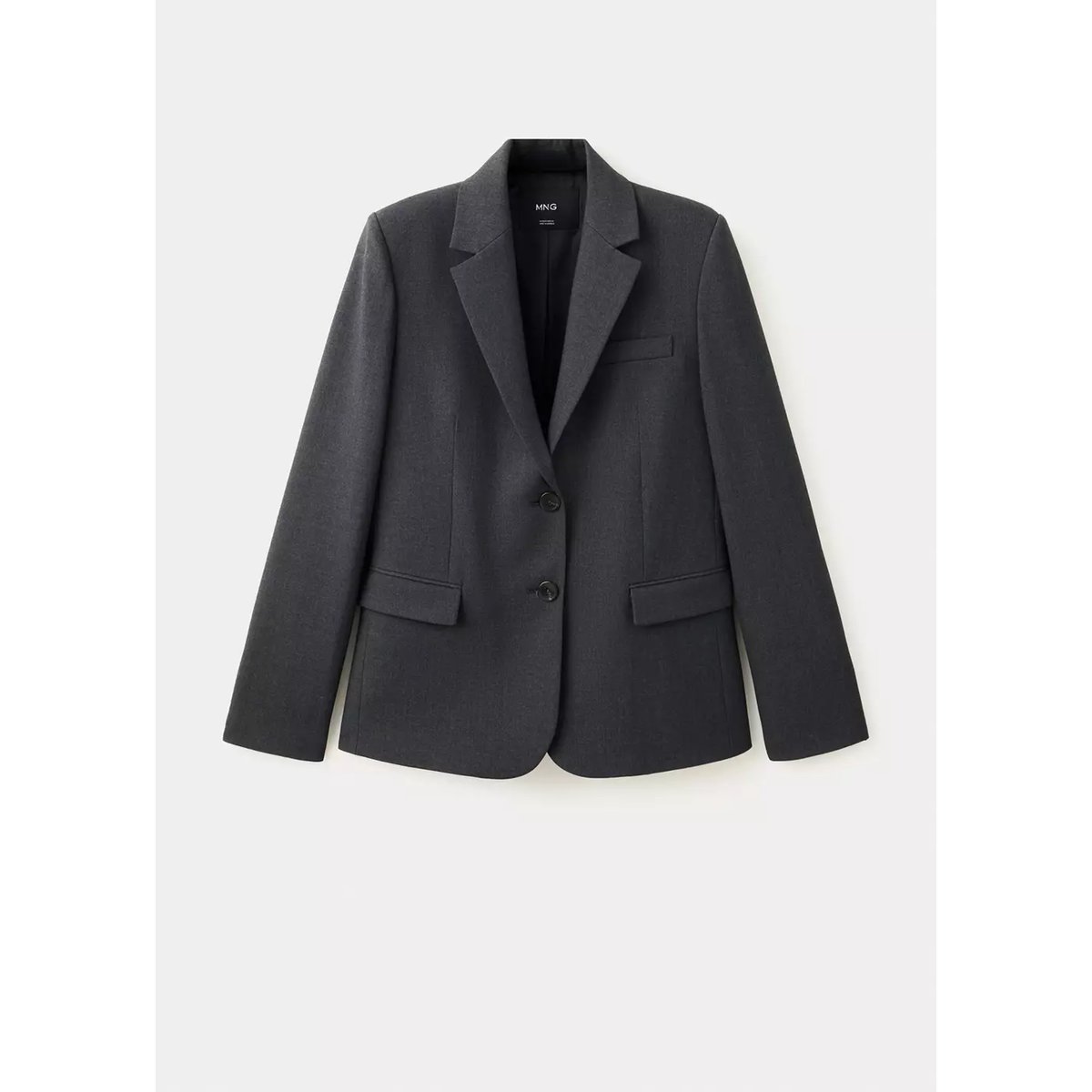 Blazer costume droit gris, MANGO