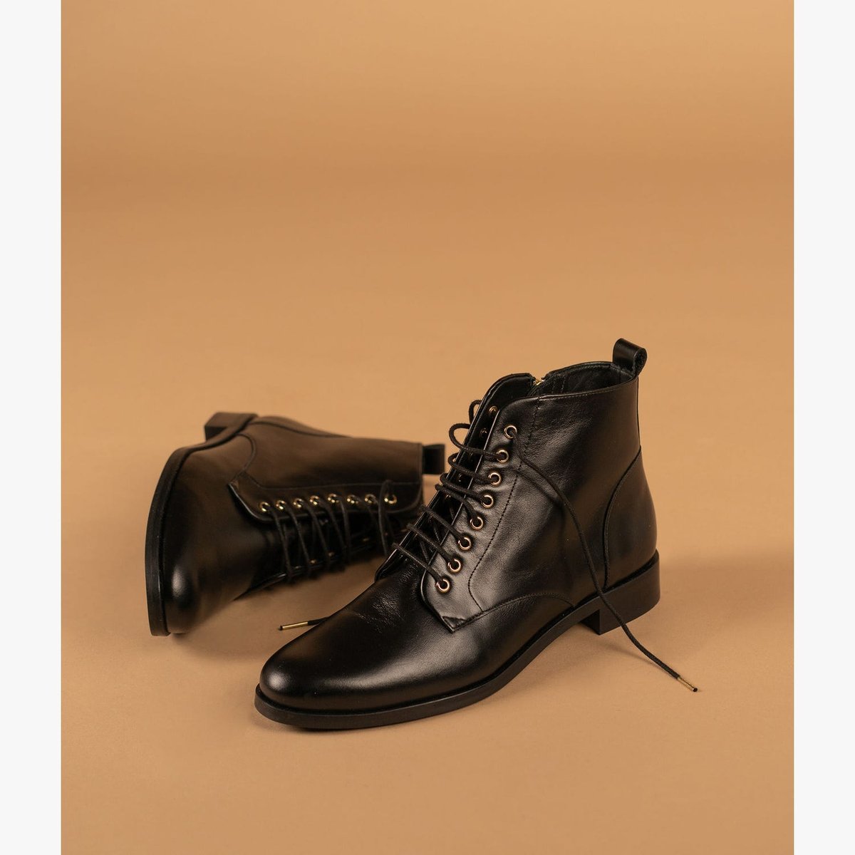 Boots À Talon en cuir KAMINARA noir, BOCAGE